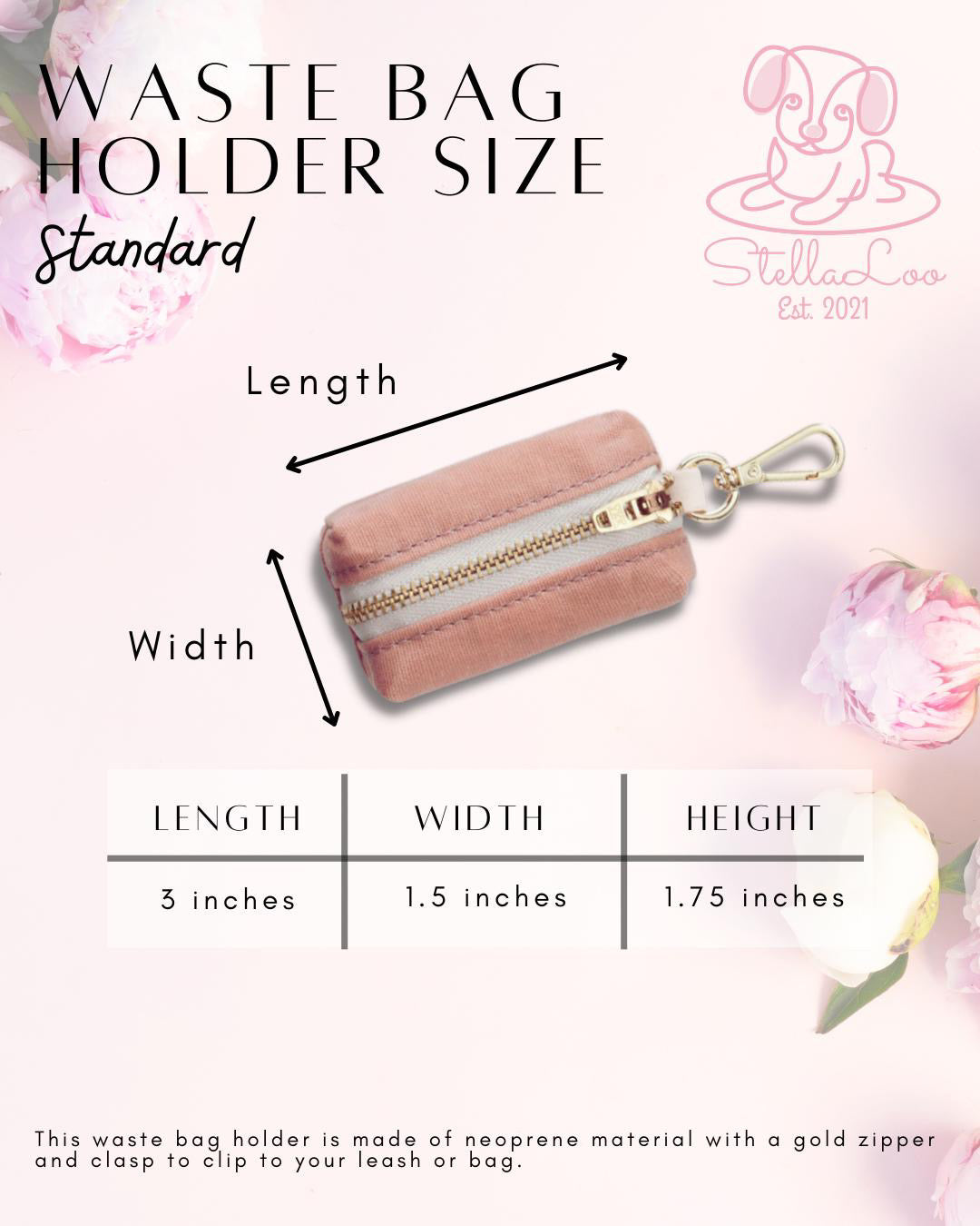 Red Heart Velvet Poop Bag