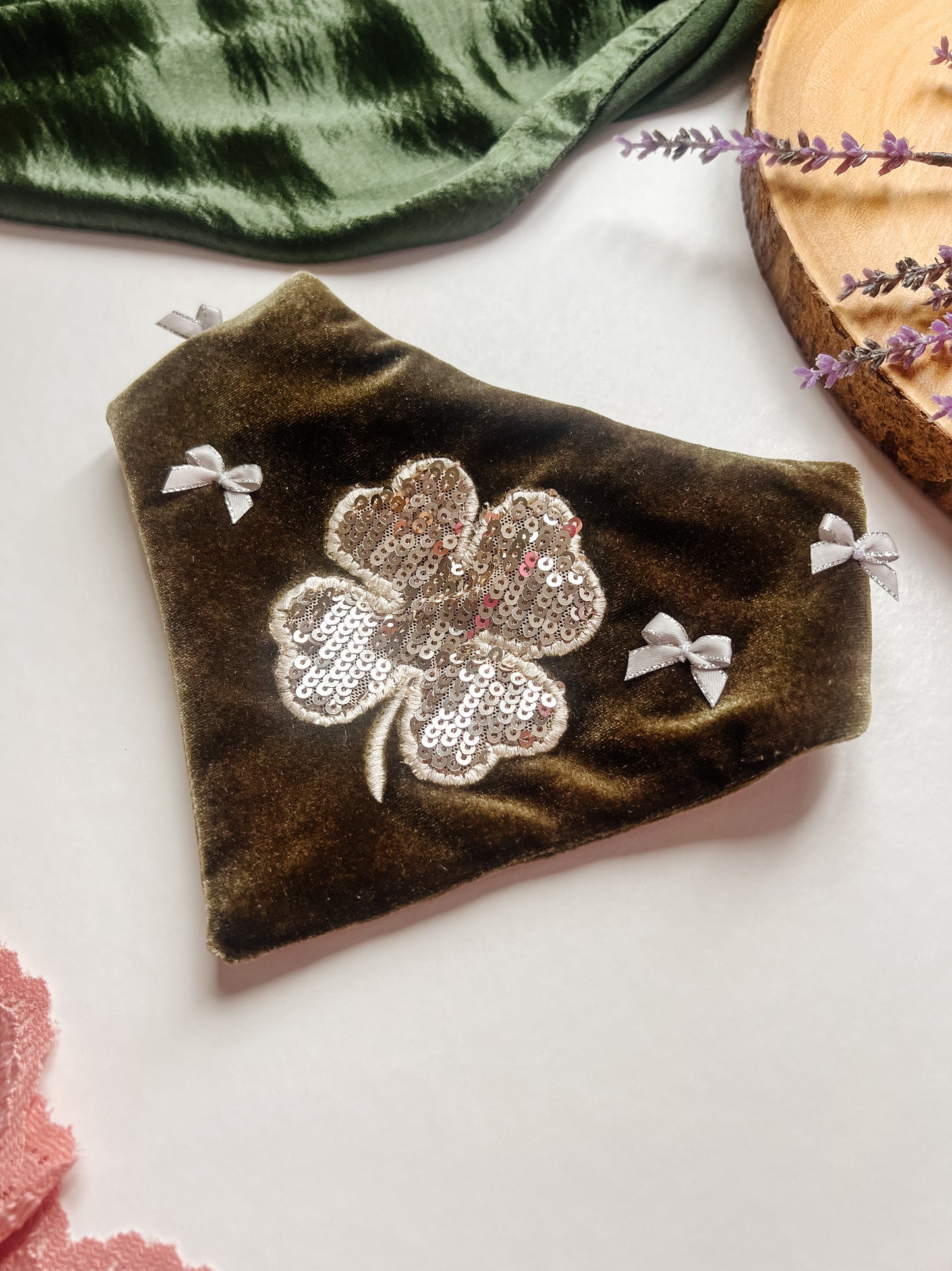 Sequin Clover Bandana