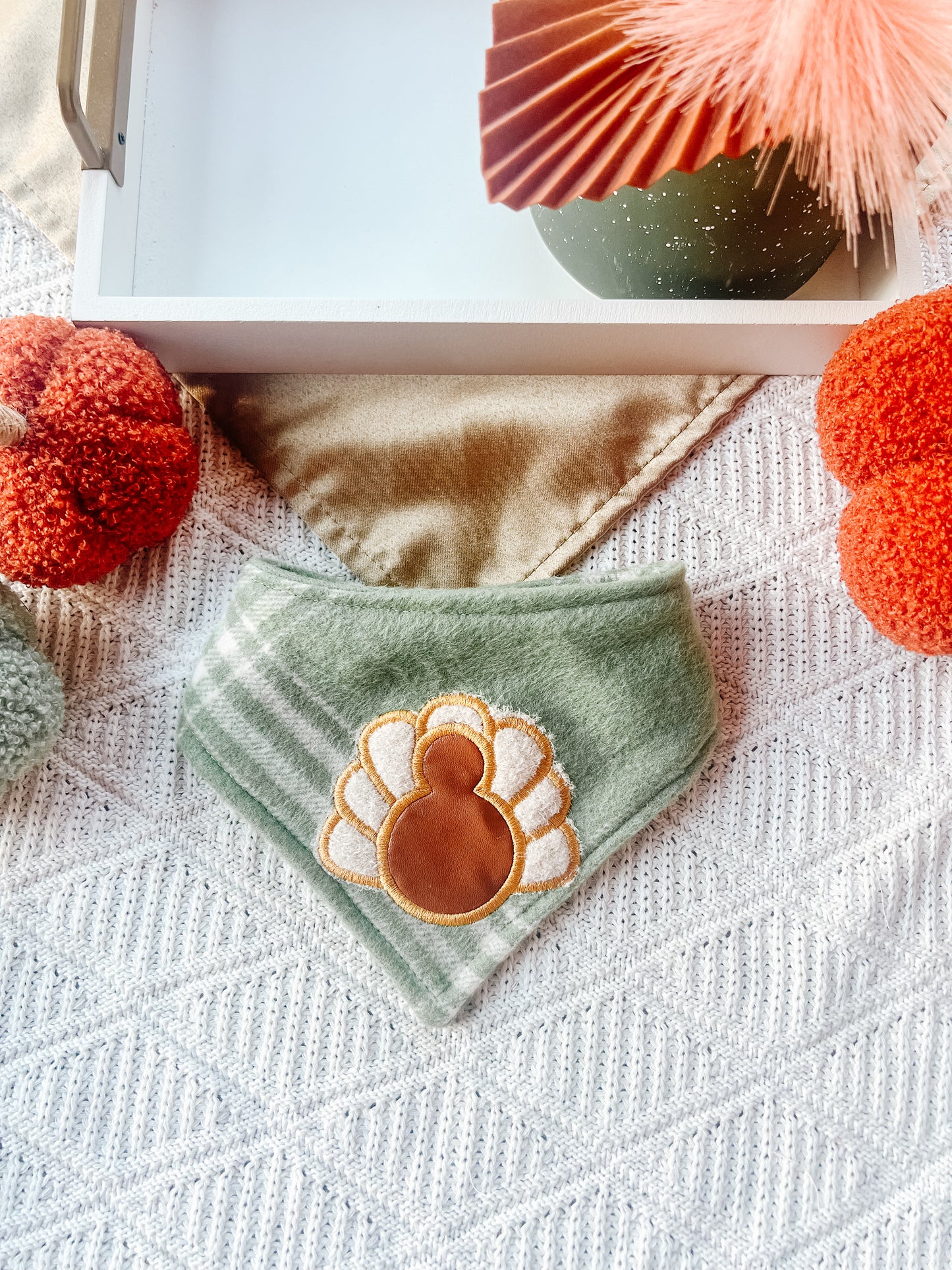 Turkey on Green Bandana