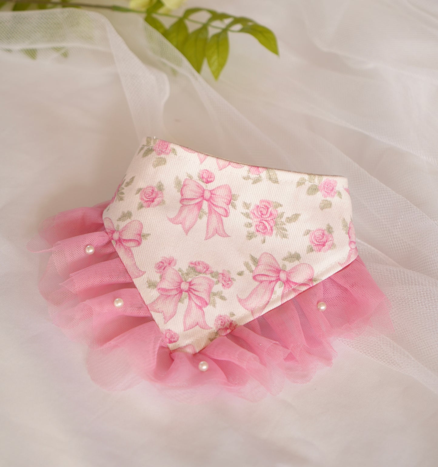 Bow denim with Ruffle