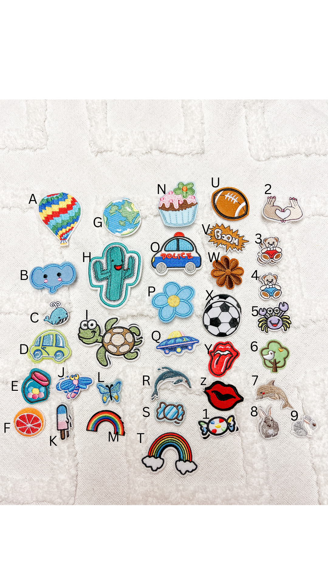 Blue/ Green/ Brown Sew On Patch Add On