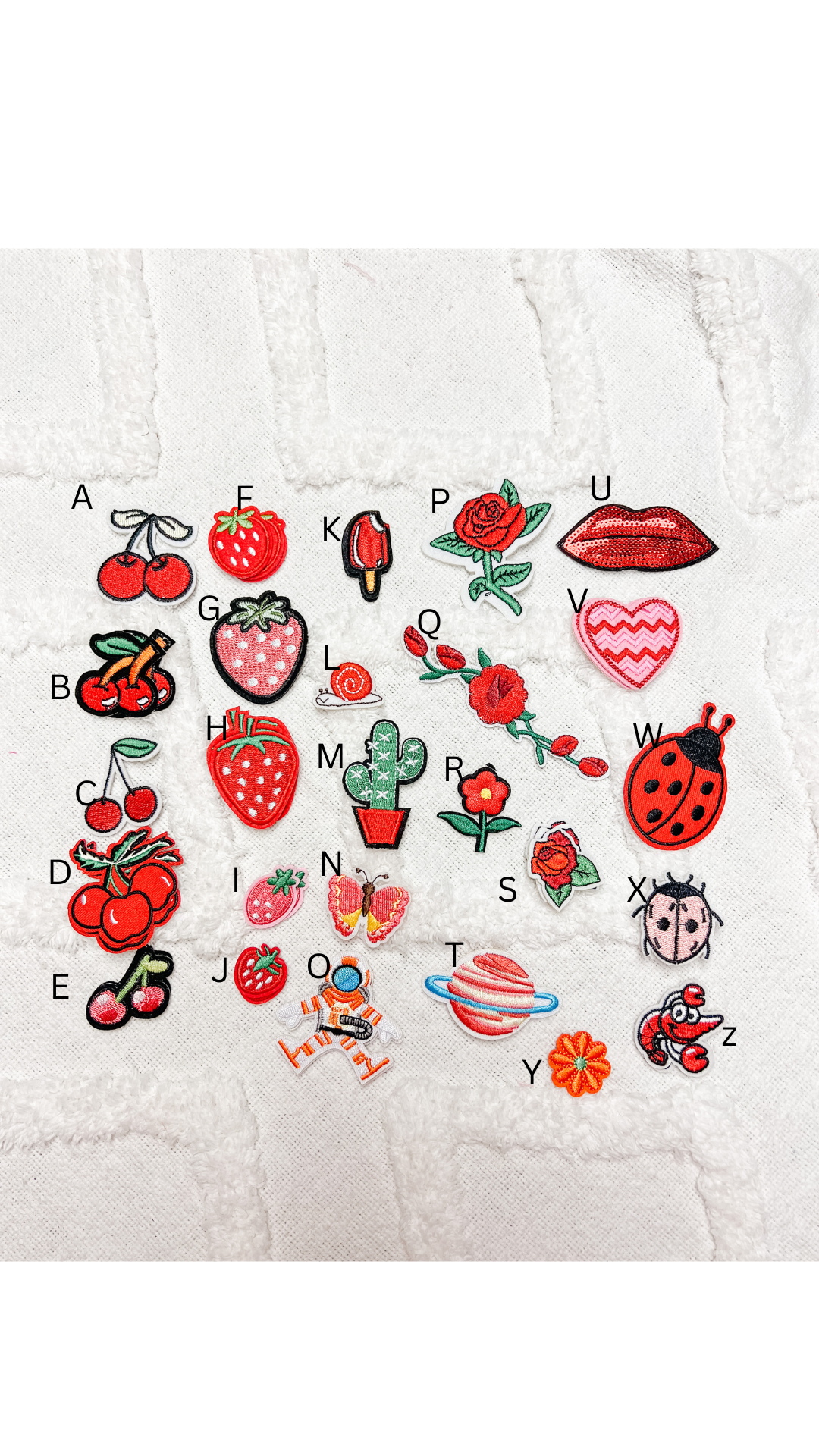 Red Sew On Patch Add On