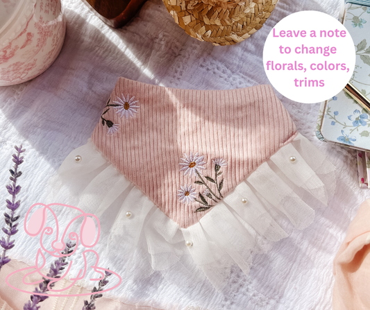 Daisies on Pink with Trim Bandana