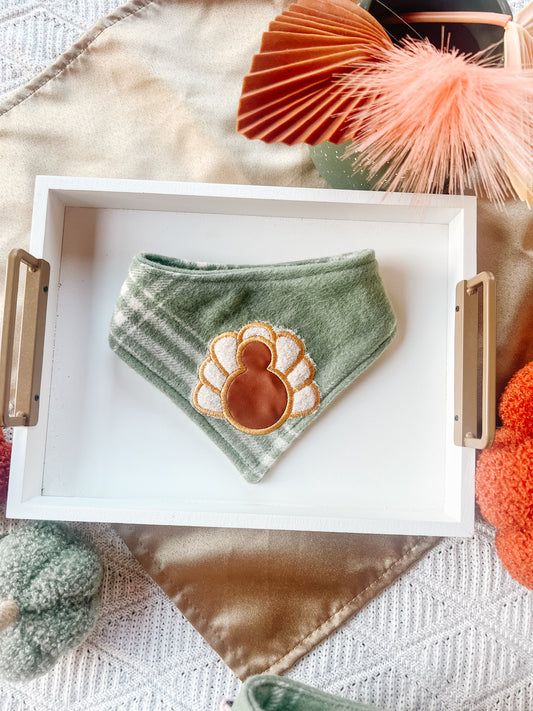 Turkey on Green Bandana