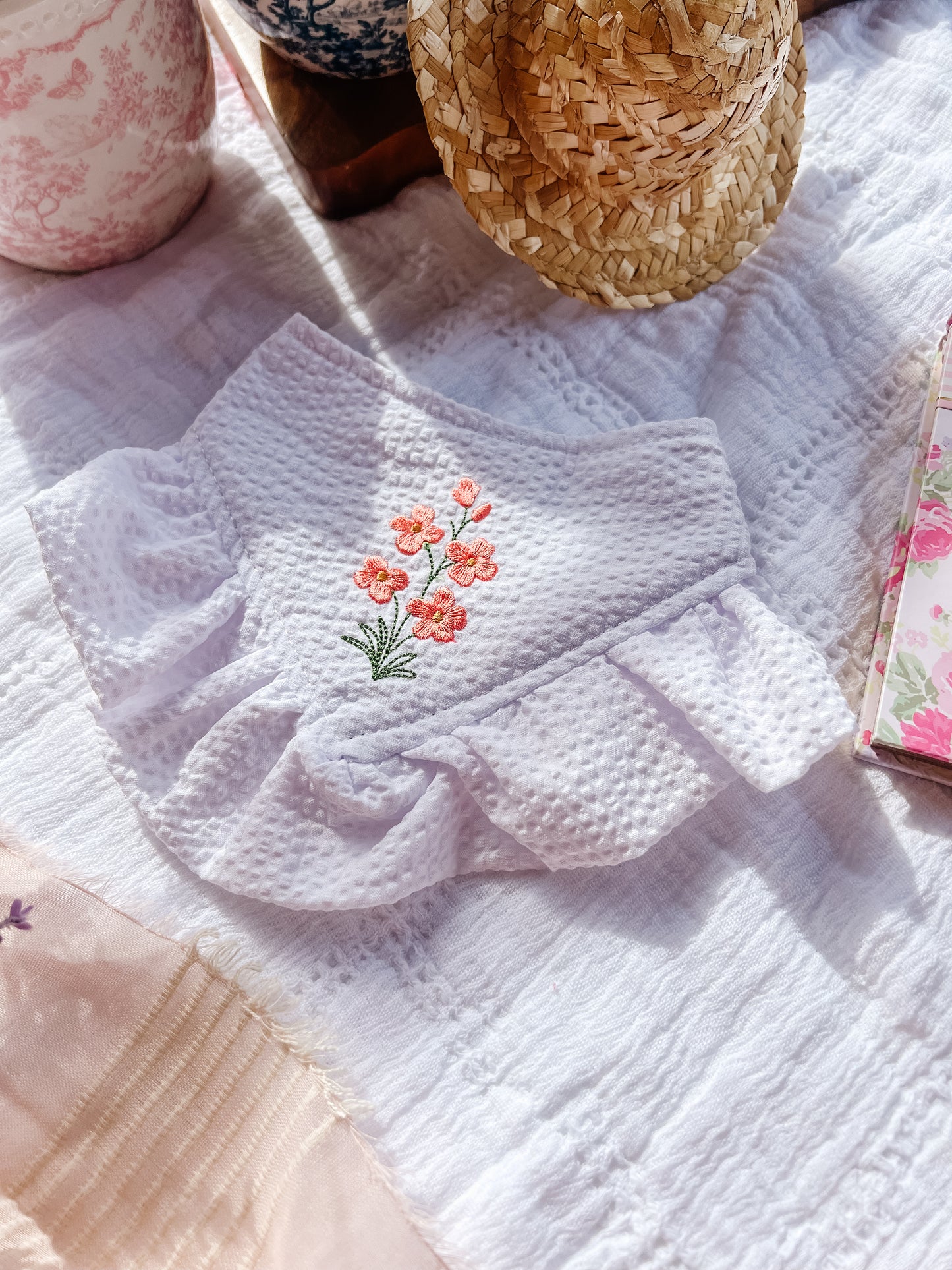 Birth Month Flower with Ruffle Bandana