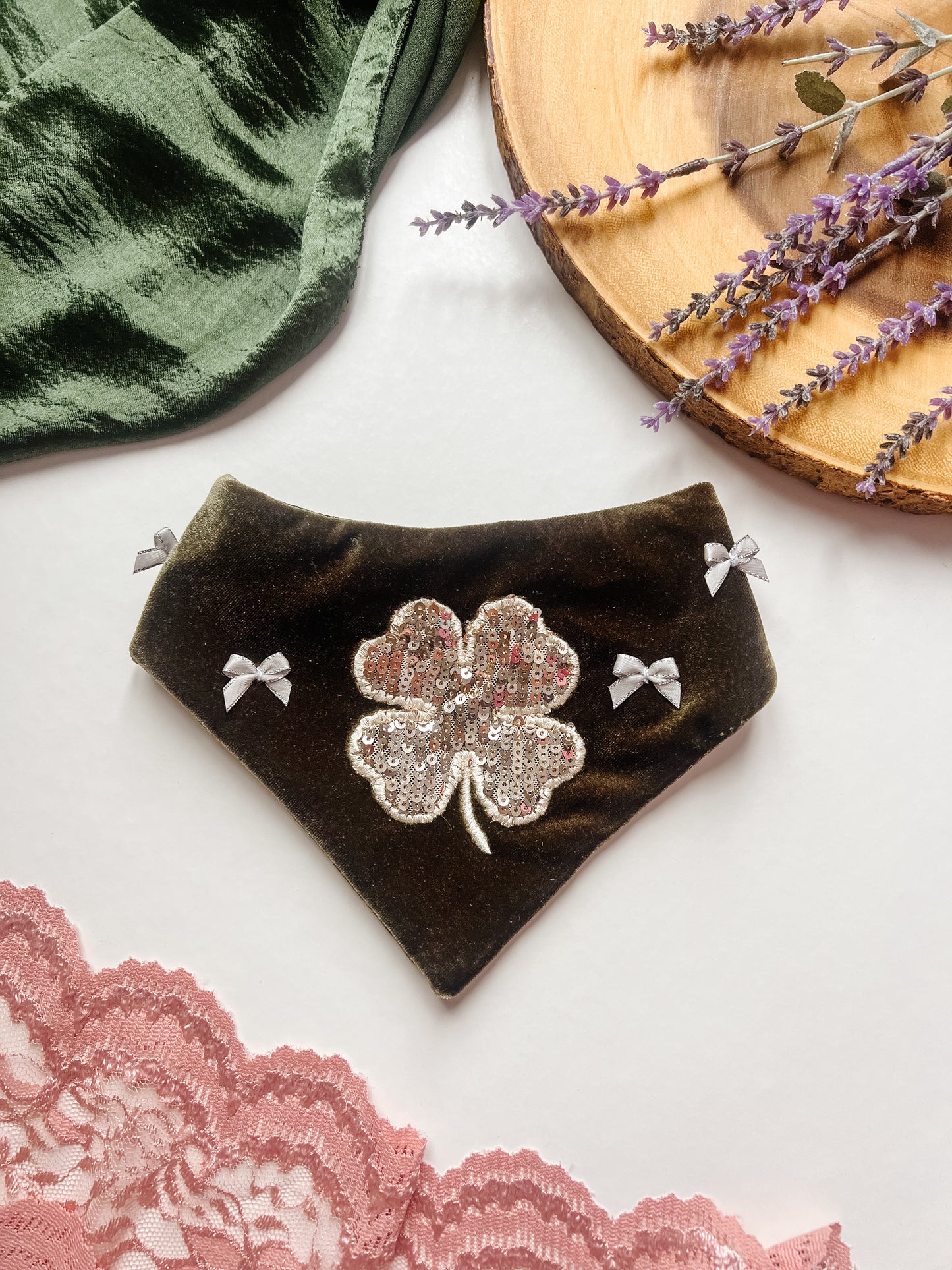 Sequin Clover Bandana