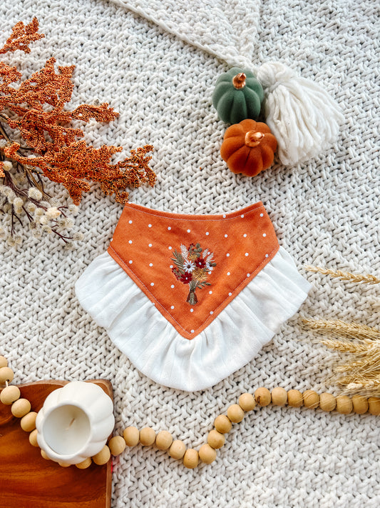 Floral and Ruffle Bandana