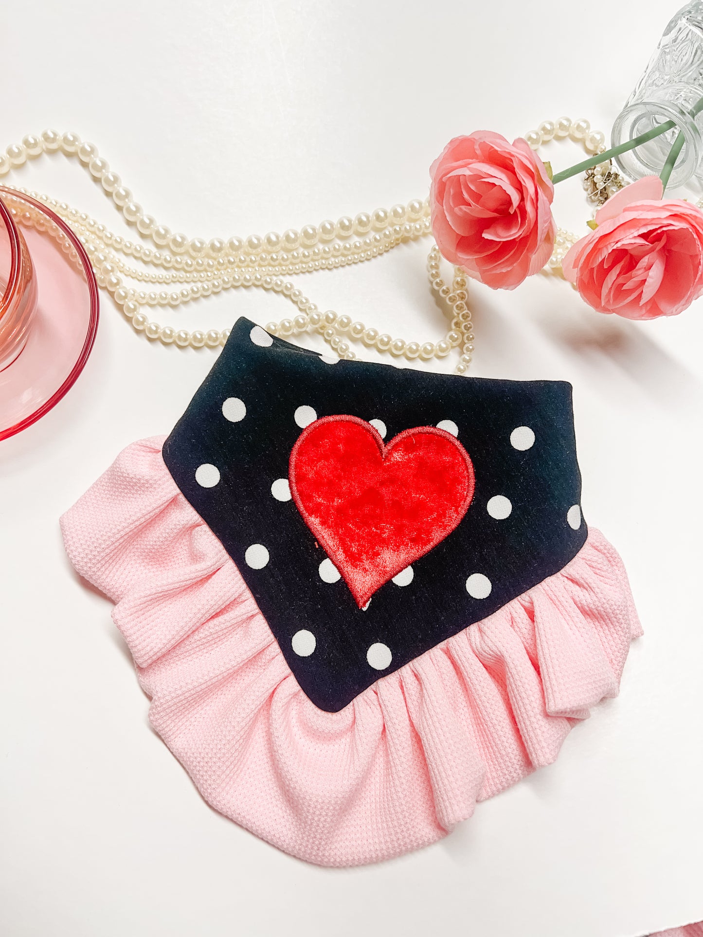 Polka Dot Heart with Ruffle