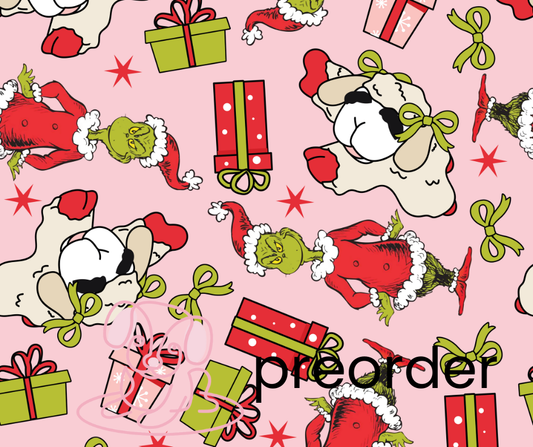 Mean Grean Lamb on Pink