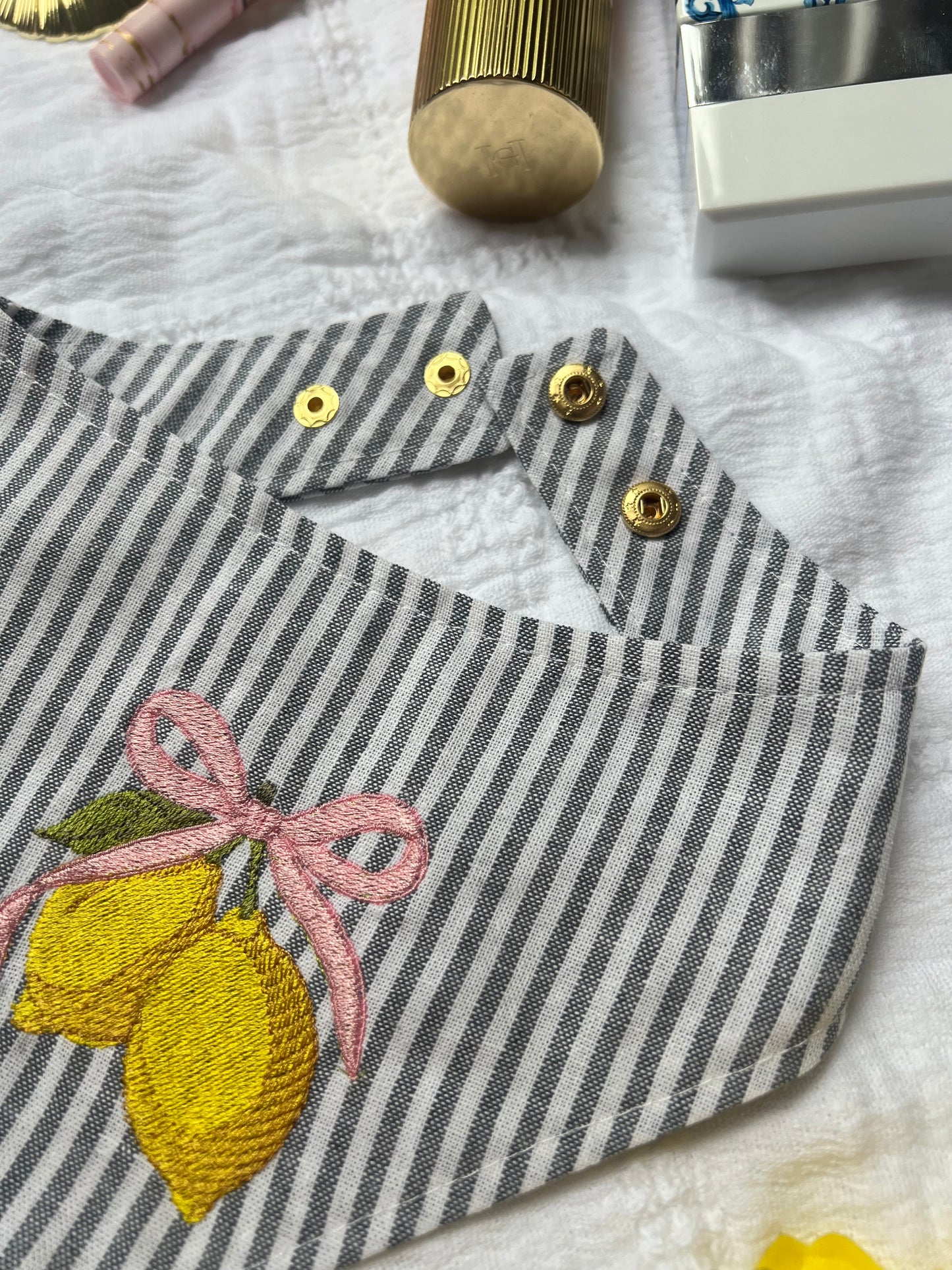 Lemon Stripes Summer Bandana