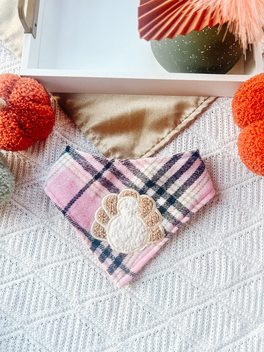 Turkey on Pink Bandana