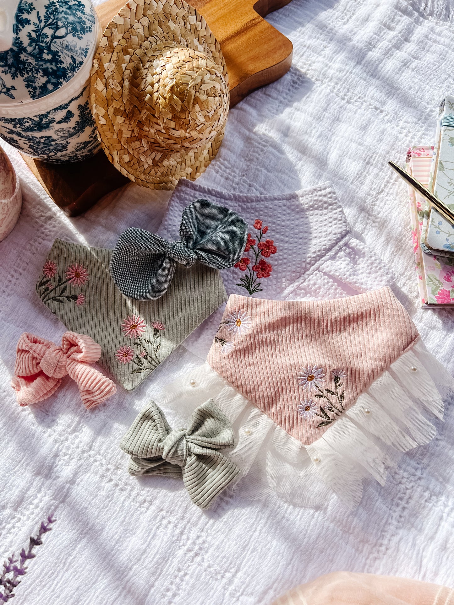 Birth Month Flower with Ruffle Bandana