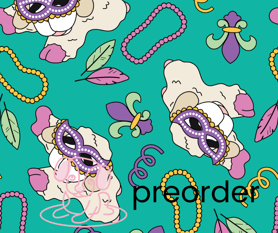 Mardi Gras Green Lamb Bandana