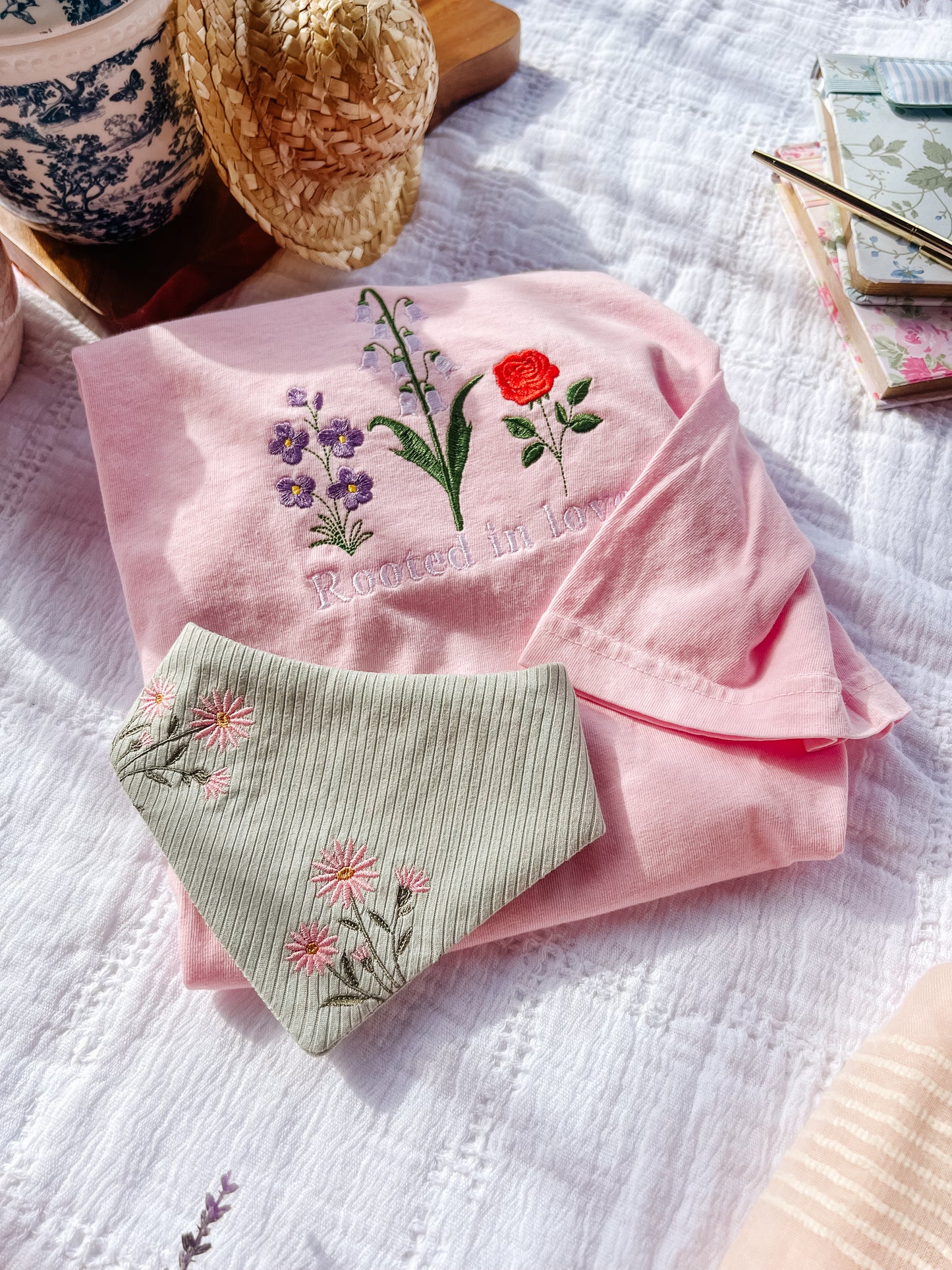 Daisy on Green Bandana