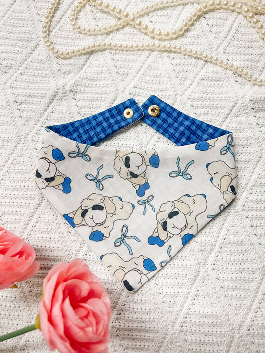 Classic Blue Lamb Dog Bandana,