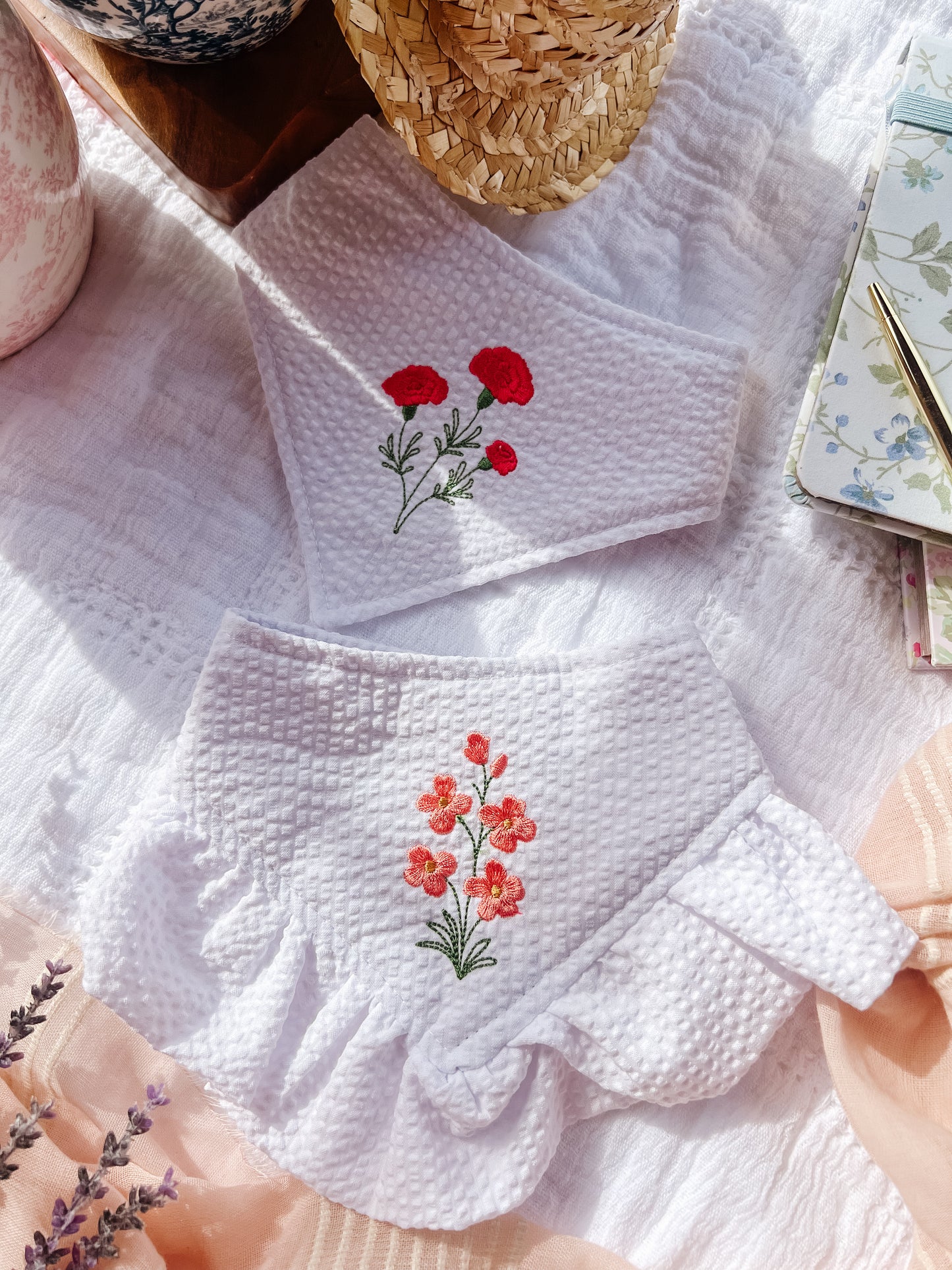 Birth Month Flower with Ruffle Bandana