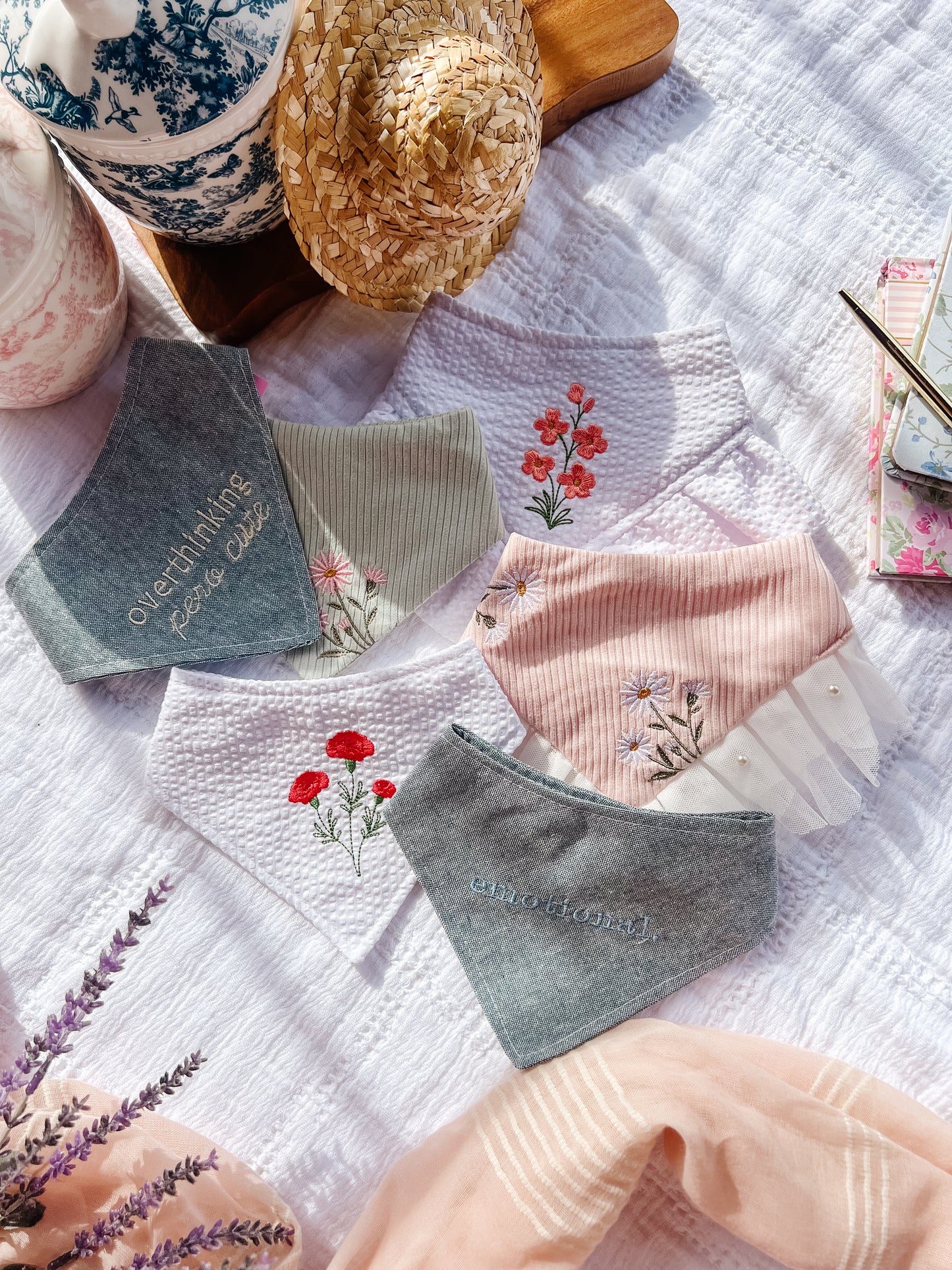 Birth Month Flower with Ruffle Bandana