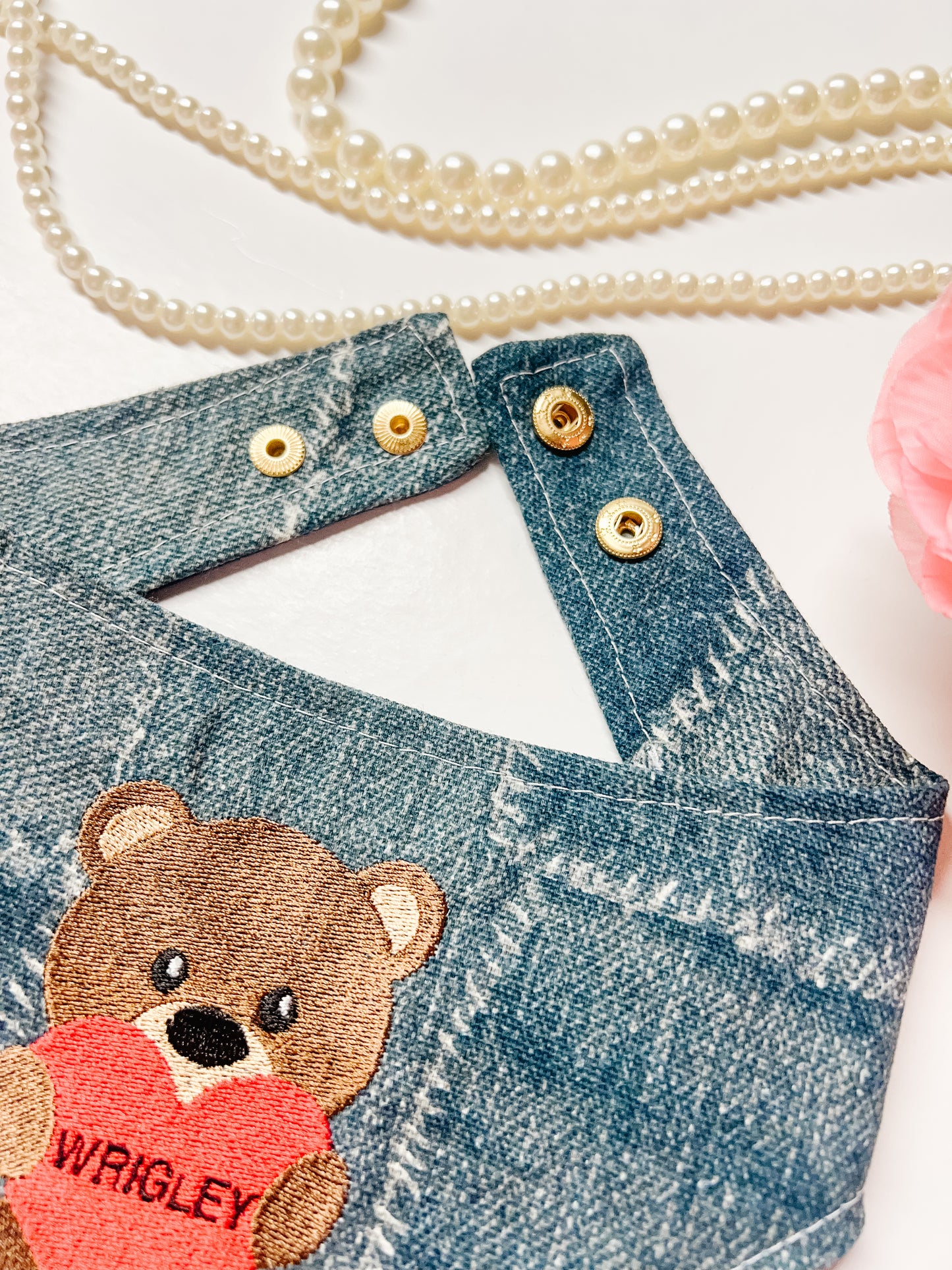 Denim Teddy Heart