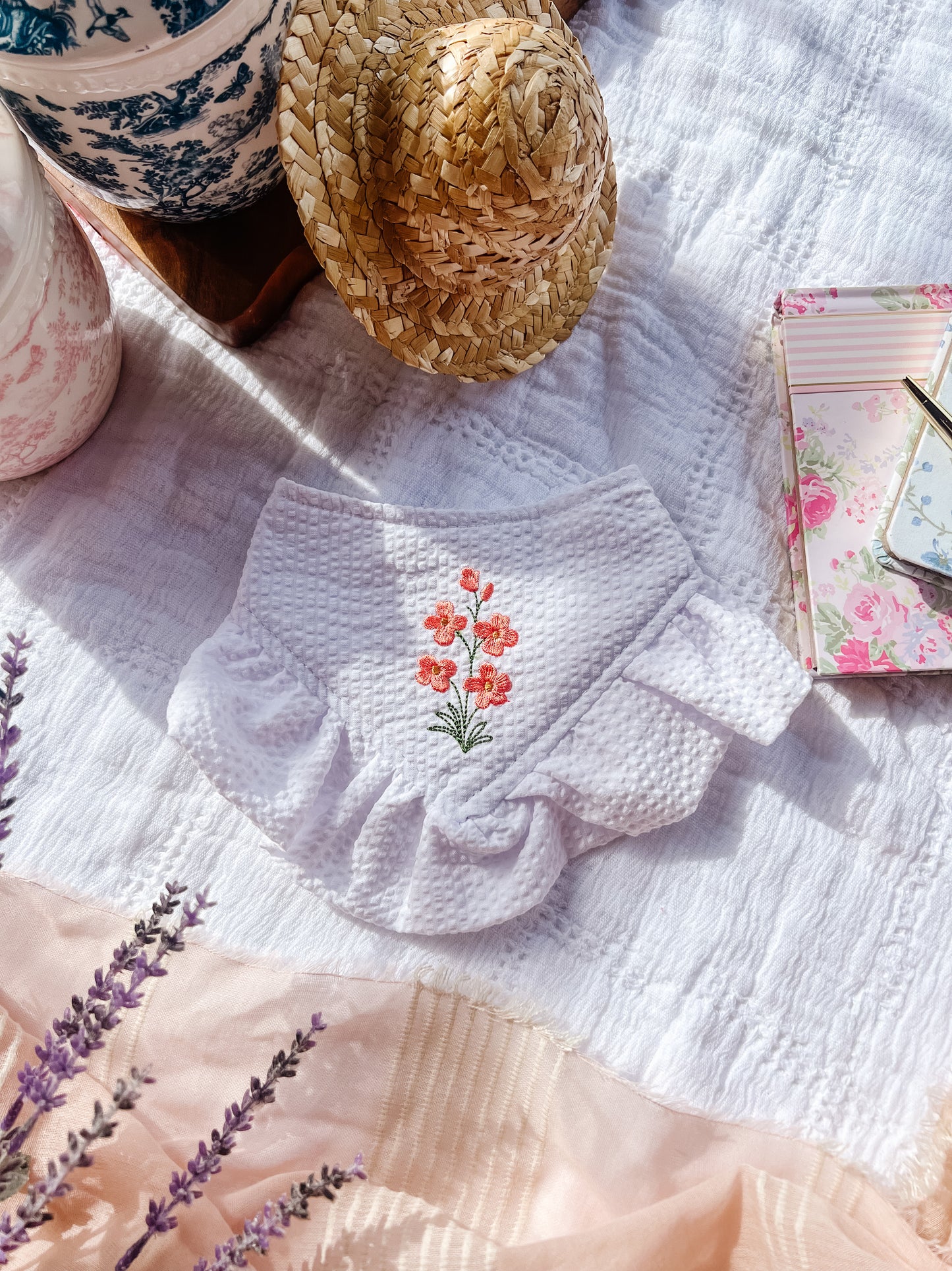 Birth Month Flower with Ruffle Bandana