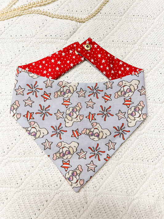 Patriotic Lamb on Blue