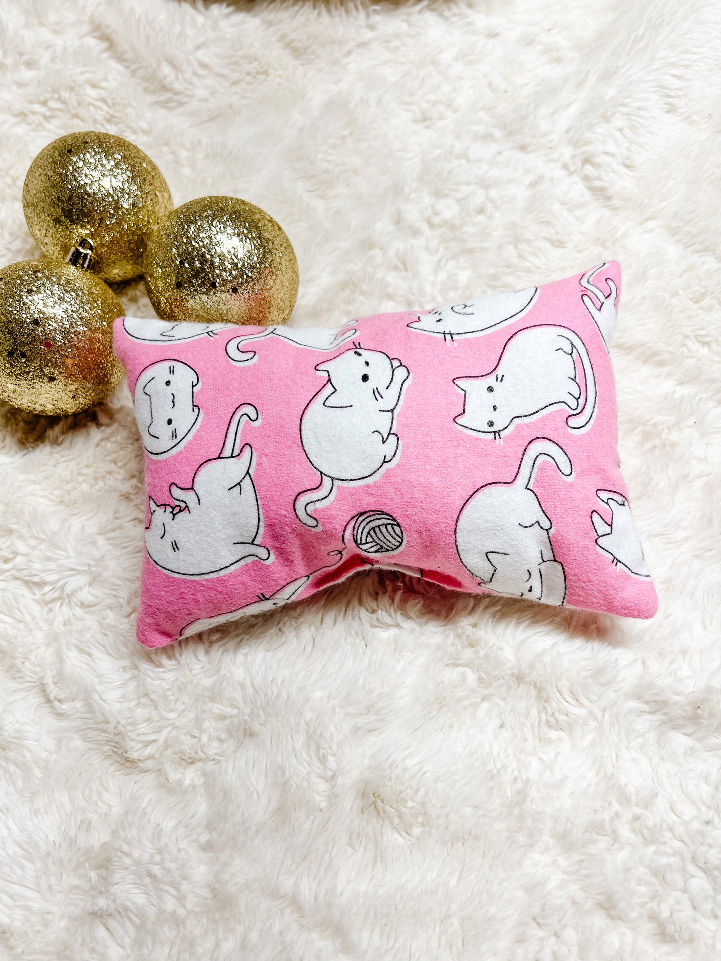 Pink Cat Pillow Toy
