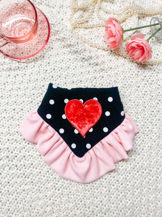 Polka Dot Heart with Ruffle