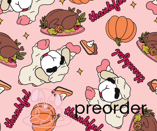 Thankful Lamb on Pink