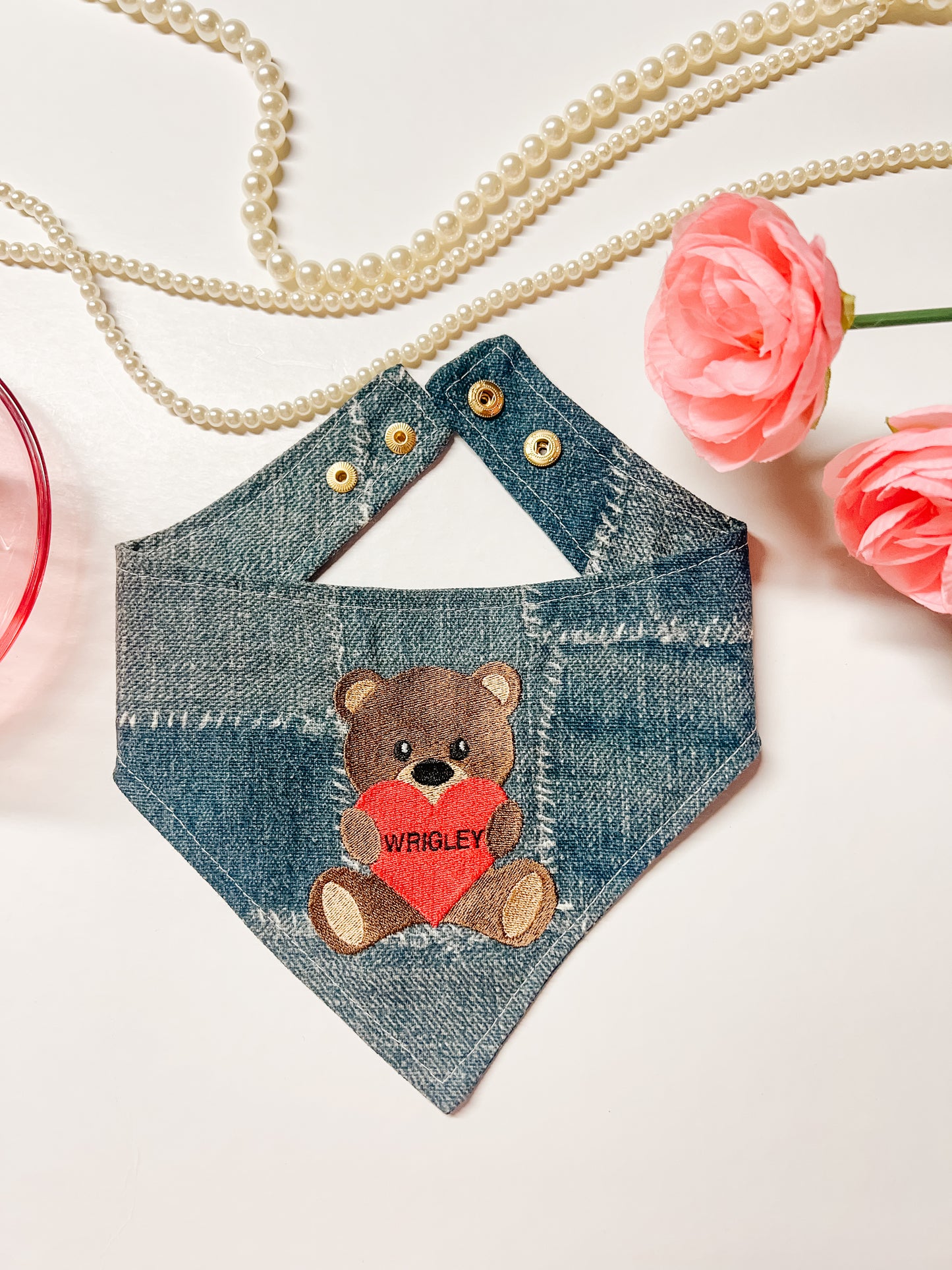 Denim Teddy Heart