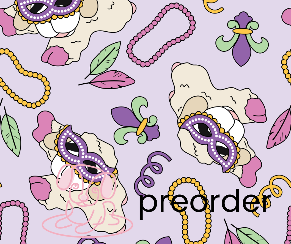 Mardi Gras Purple Lamb Bandana