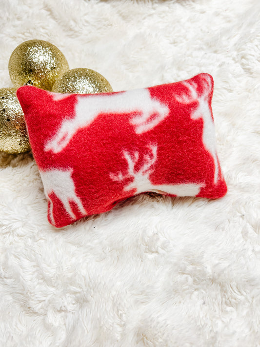 Red Reindeer Dog Pillow Toy