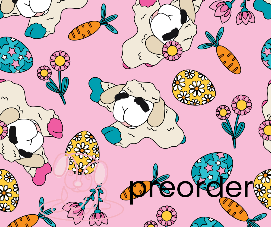 Easter Pink Lamb Bandana