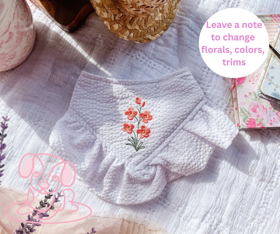 Birth Month Flower with Ruffle Bandana