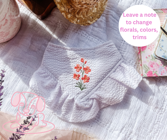 Birth Month Flower with Ruffle Bandana