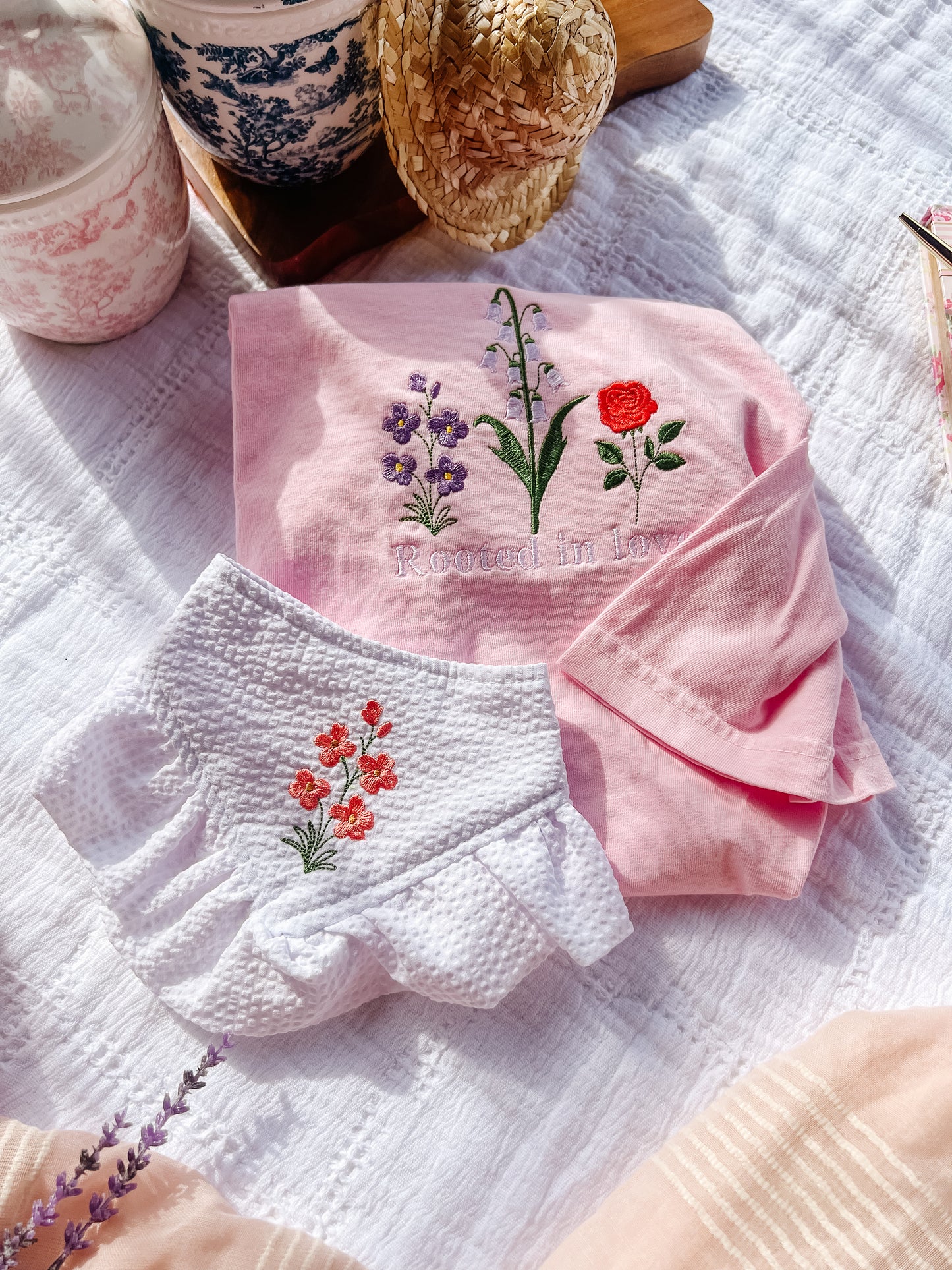 Birth Month Flower with Ruffle Bandana