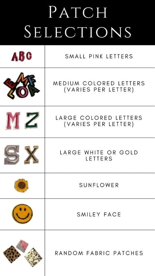 Initial and Fabric Scrap On Patch Add On