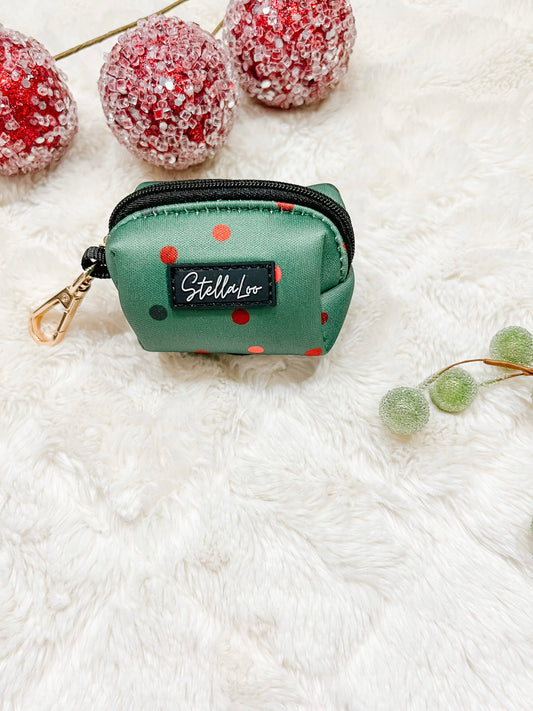 Green Polka Dot Poop Bag