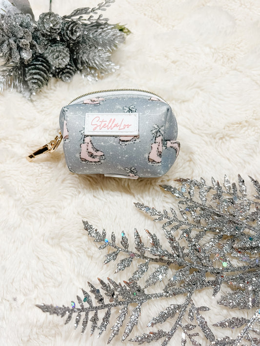 Gray Ice Skates Poop Bag