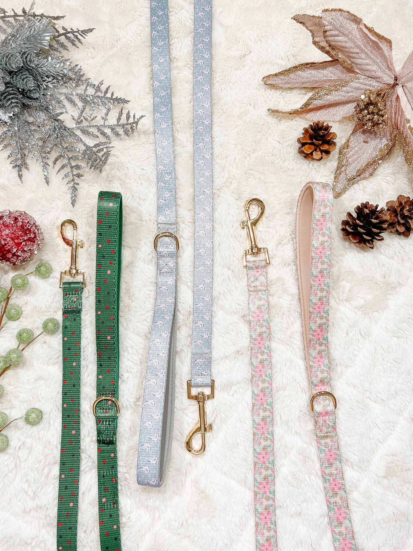 Pinecones and Flowers Leash