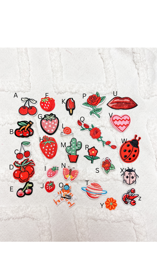 Red Sew On Patch Add On